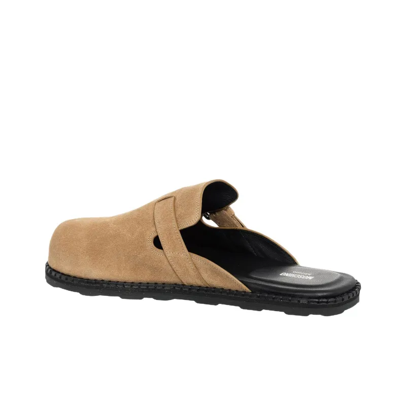 MOSCHINO Buckle Detailed Round Toe Mules-3
