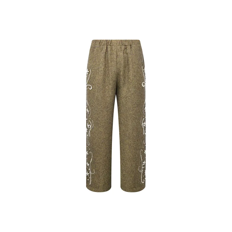 BIRTH OF ROYAL CHILD Casual Pants Unisex Green-0