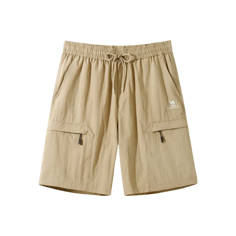 CAMEL Straight Fit Water Repellent Abrasion Resistant 5/8 Thin Loose Fit Cargo Shorts Unisex-21