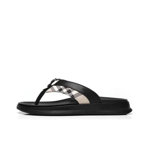 Mulinsen Rubber Sole Flip Flops Men's Black