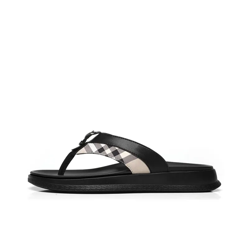 Mulinsen Rubber Sole Flip Flops Men's Black-0