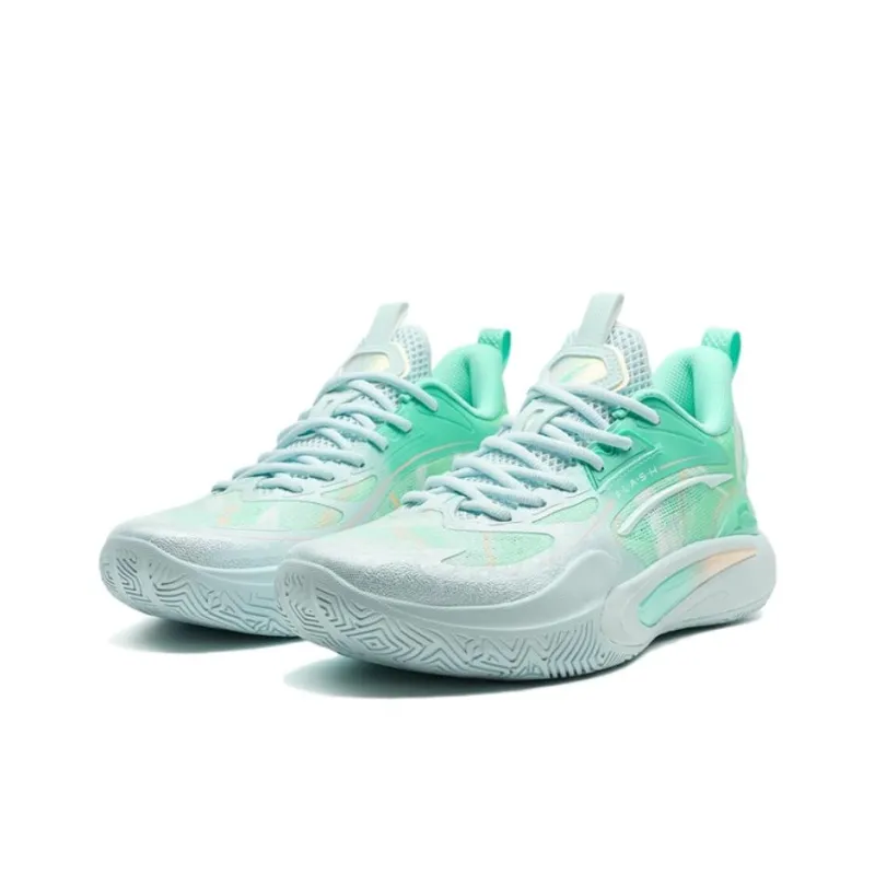 XTEP Wear resistant And Lightweight Low Top Torsion System Basketball Shoes Men's Cyan-2