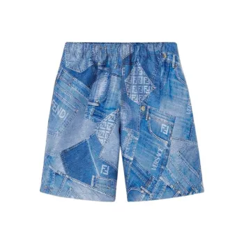 VERSACE Fendace Patchwork Jacquard Shorts