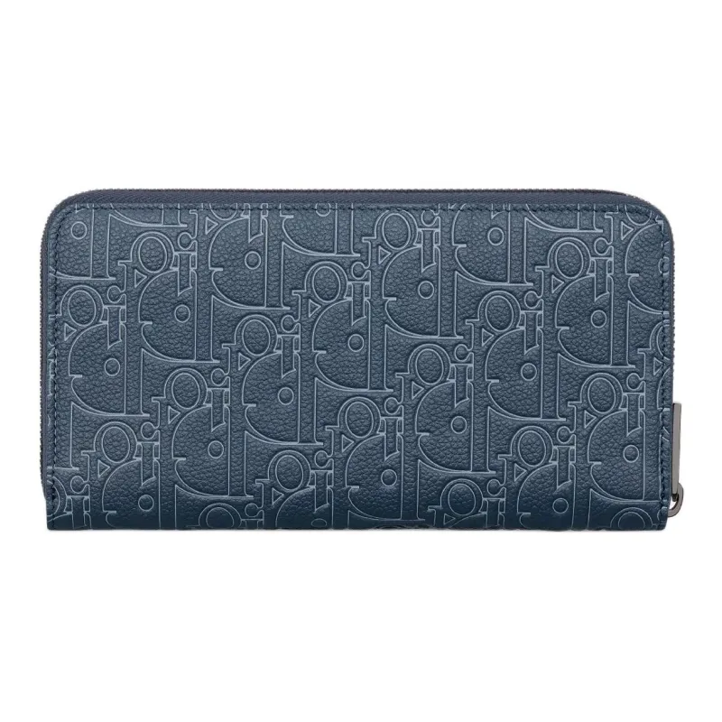 DIOR Calfskin Wallet Men's Blue-2