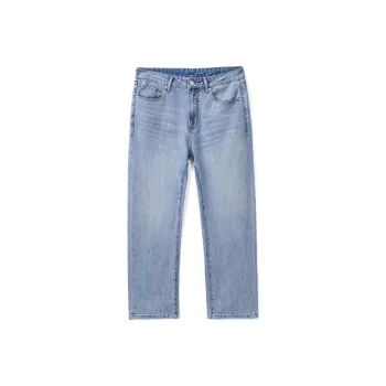HUNZHI Jeans Unisex Denim Blue