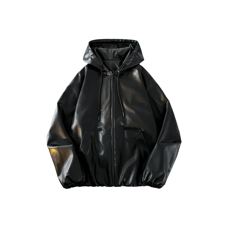 MEIPIN TANG Leather Jacket Unisex-0
