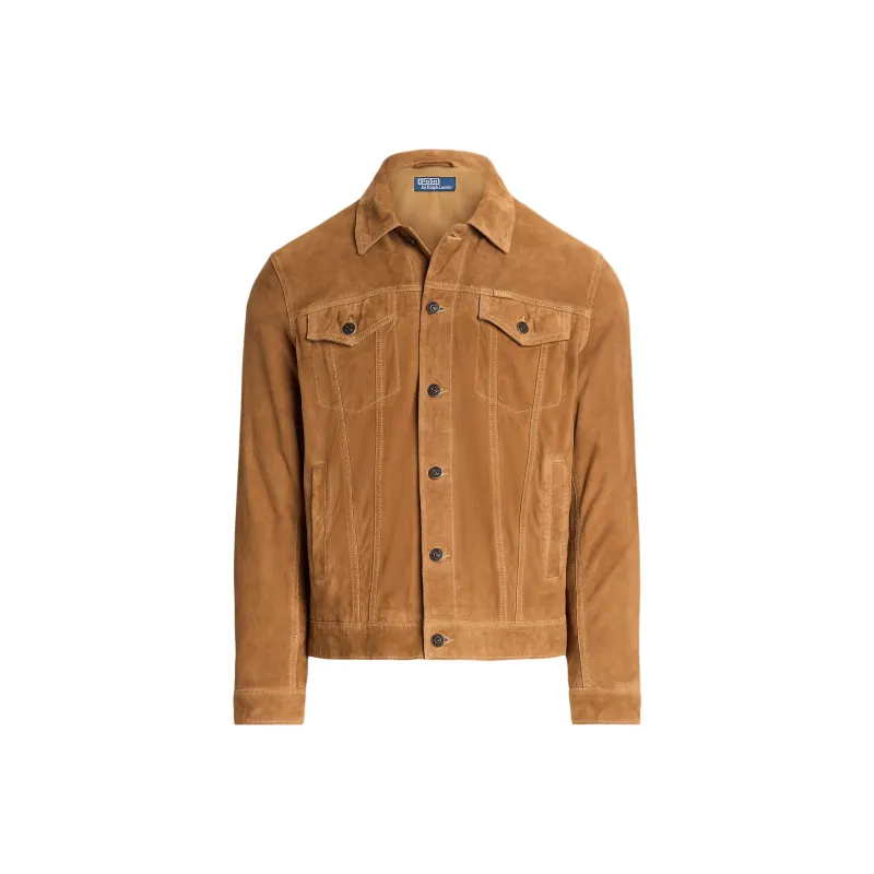 Polo Ralph Lauren Leather Jacket Men's Tan-0