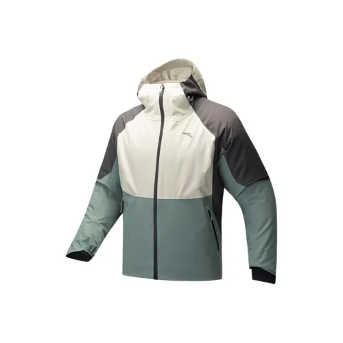 Anta x ZHONGGUOGUOJIADILI LIANMINGKUAN Outdoor Collection Puffer Jacket Men's Ethereal Green/Castle Gray