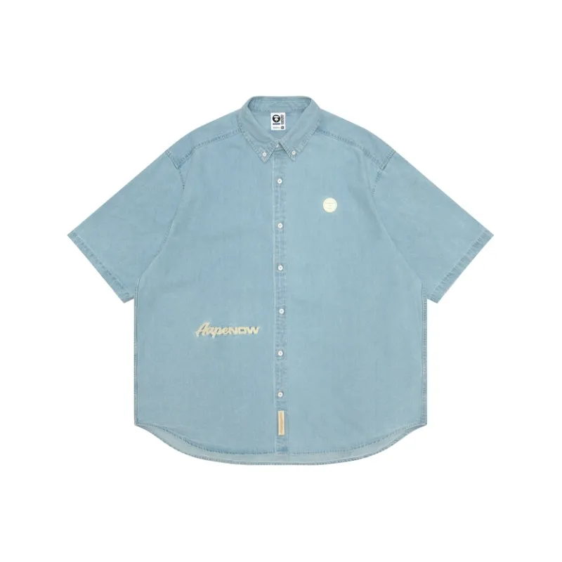 Aape Logo patch Denim Shirt-0