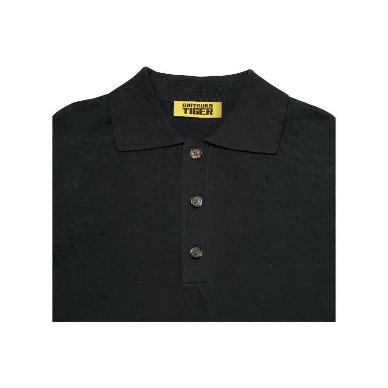 Onitsuka Tiger SS25 KNIT Polo Shirt Men's Black-2
