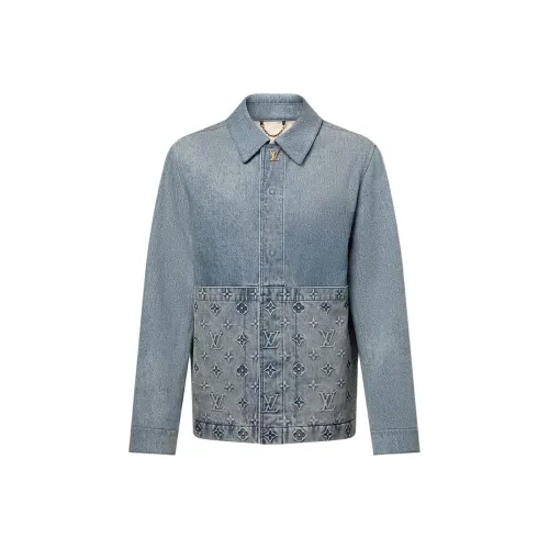 LOUIS VUITTON SS25 Denim Jacket Men's Blue
