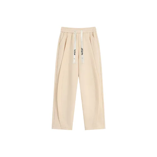 JCUI Casual Pants Unisex Apricot