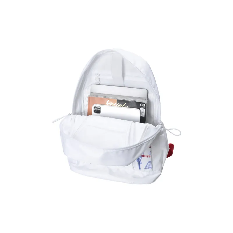 8atheist Polyester Backpack Regular Unisex White-2