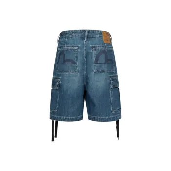 EVISU Denim Shorts Men Denim Blue