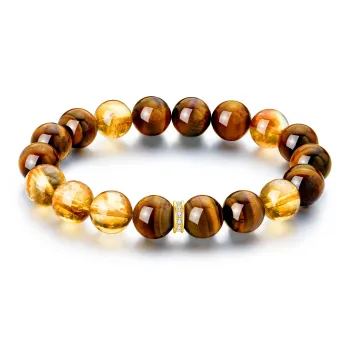 Lao Feng Xiang Tiger's Eye Stone Bracelets Unisex