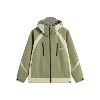 LiNing Sports Life Collection Trench Coat Men's Agarwood Green