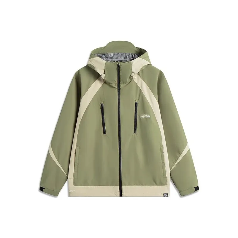 LiNing Sports Life Collection Trench Coat Men's Agarwood Green-0