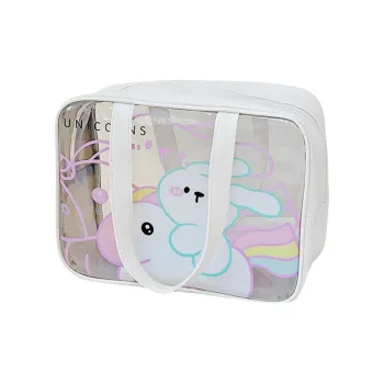 Sweet Pillow House Instagram Style Transparent Cartoon Large Capacity Makeup Bags