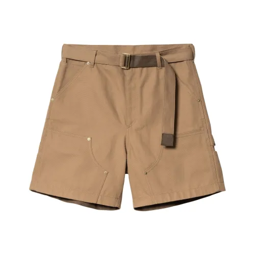 사카이 Carhartt WIP 협업 SS24 브라운 남녀공용 카고 반바지