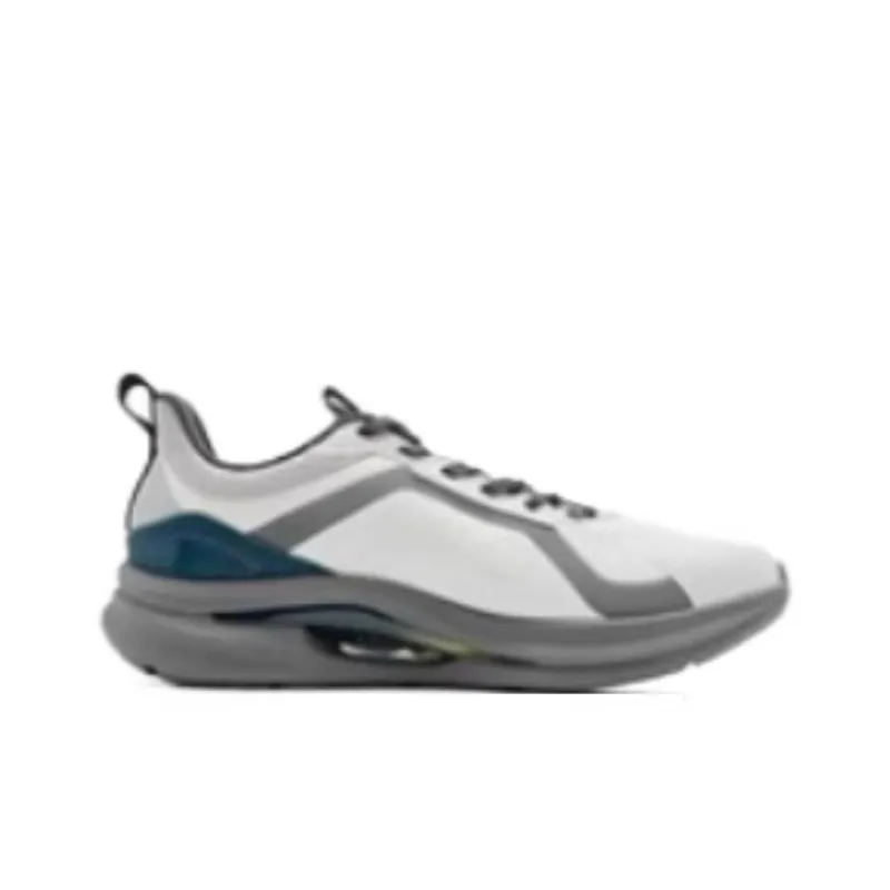 QIAODAN Speed Cushioned Slip-Resistant Abrasion-Resistant Low-Top Casual Running Shoes Men's Gray-1