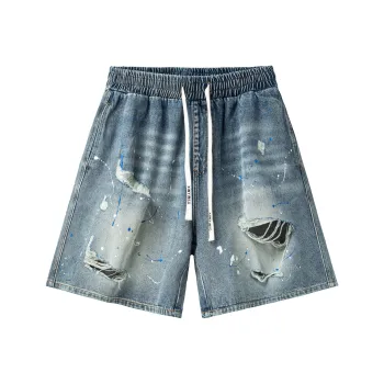 XINYINSU Denim Shorts Unisex Blue