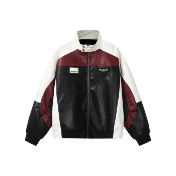 BEAR UNION Leather Jacket Unisex Black