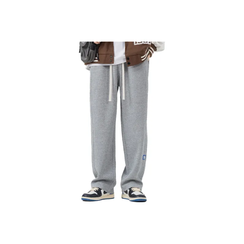 WPOOLL Spring And Fall Knitted Sweatpants Men's-6