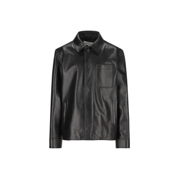 LOEWE Relaxed Fit Leather Overshirt