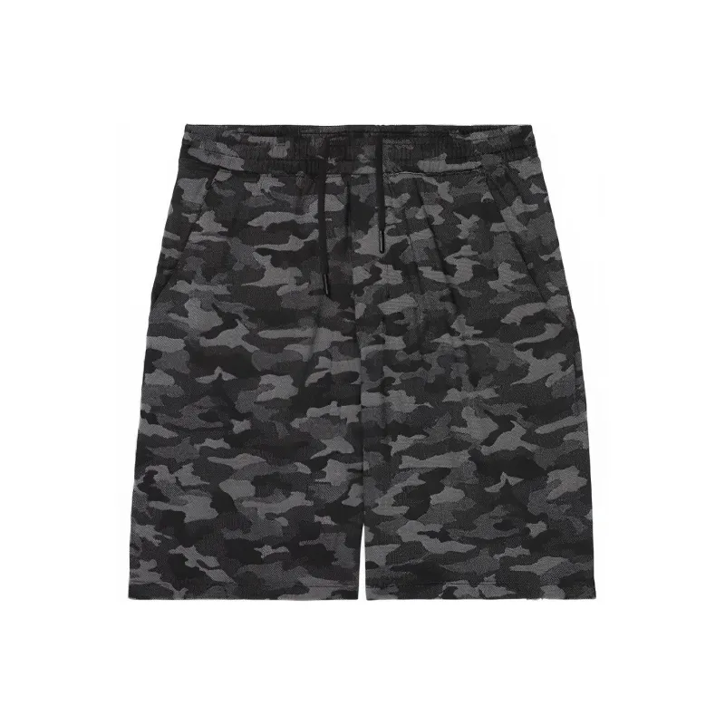 Lululemon Pace Breaker Casual Shorts Men Camouflage Black-0