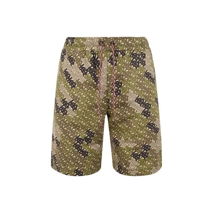 Burberry Casual Shorts Men Green-0