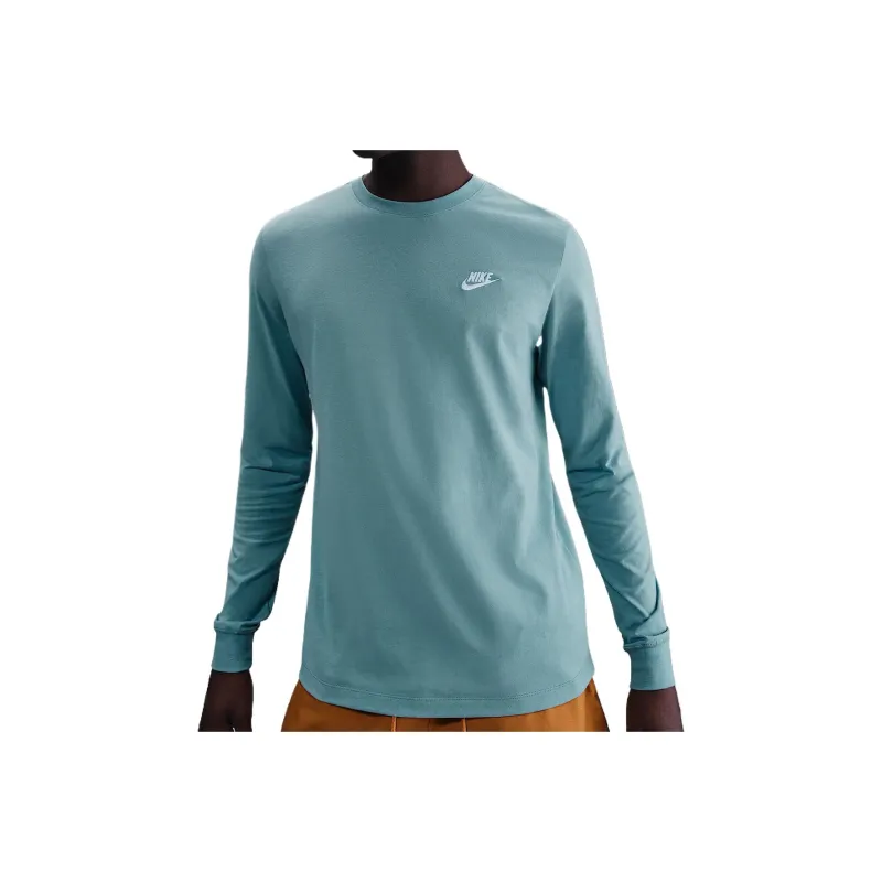 Nike Sportswear Club T Shirt Men's Denim Blue Green 464-0