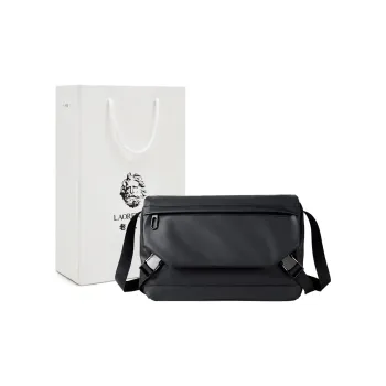 Old Man's Head Fabric Crossbody Bag, Shoulder Bag Men's Black