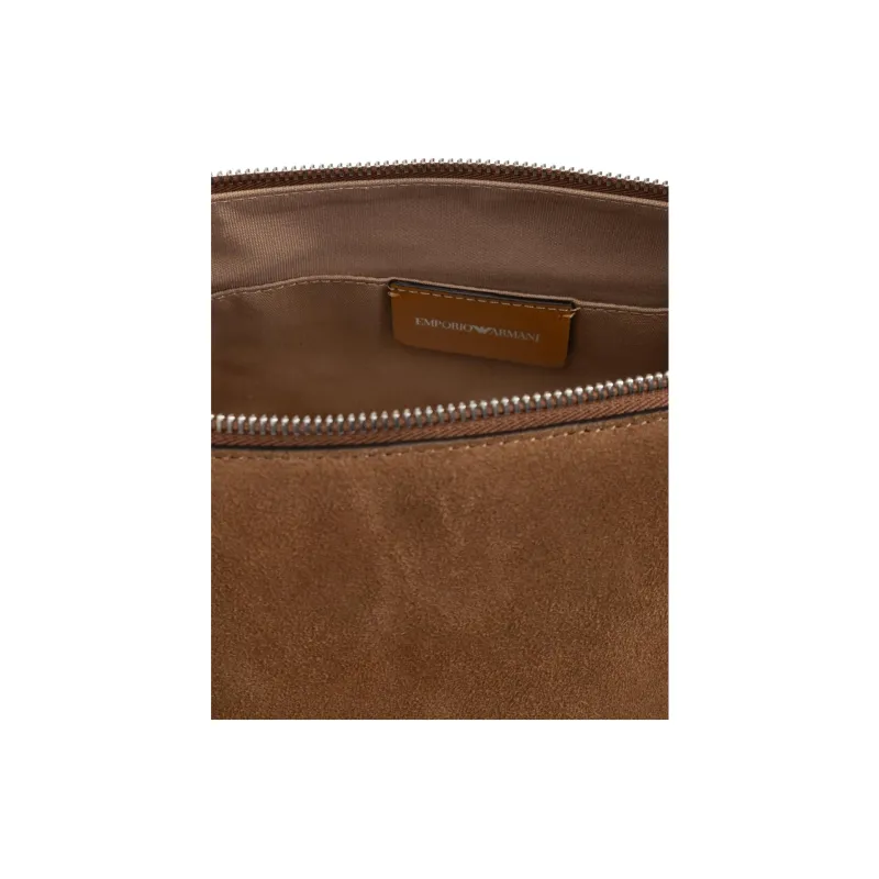 EMPORIO ARMANI Leather Shoulder Bag Women's Brown-3