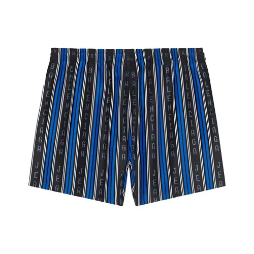 Balenciaga Logo Striped Swim Short