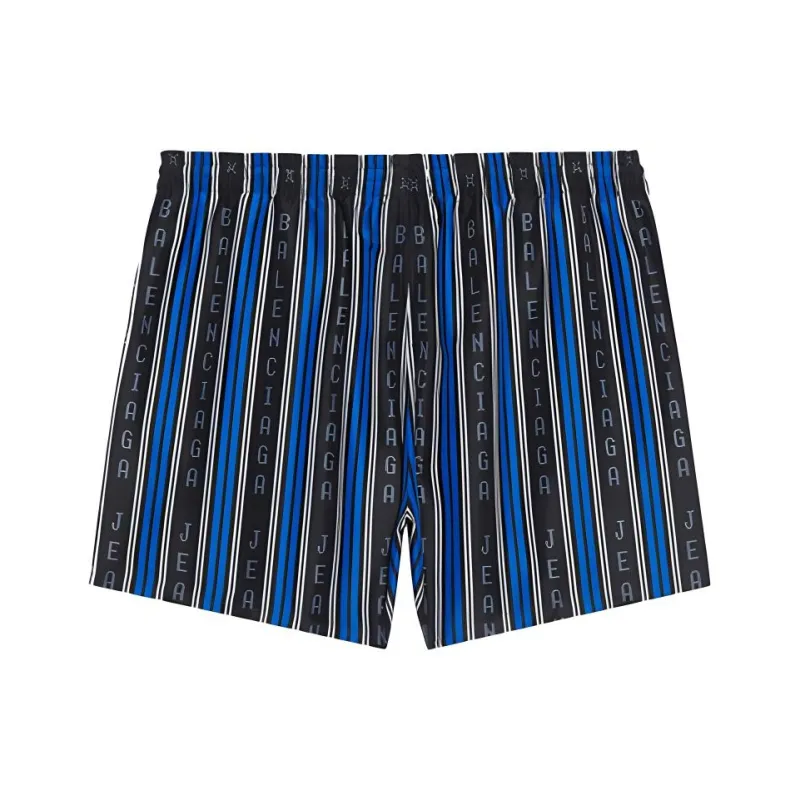 Balenciaga Logo Striped Swim Short-0