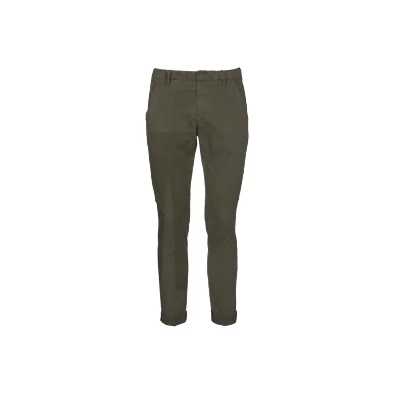 Dondup Mid Rise Straight Leg Trousers-0