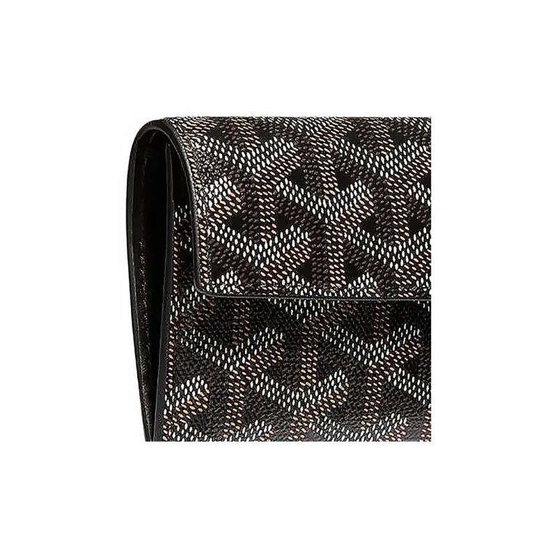 GOYARD MARIGNY Canvas With Leather Coin Purse Women's Black-3
