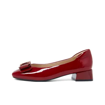 COMELY High Heels Women's Bordeaux Red, Cream White