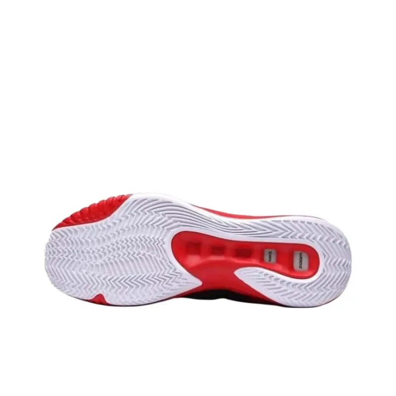 Nike Hyperrev 2015 Anti Slip Wear Resistant Low Top Basketball Shoes Men's Black Red-4