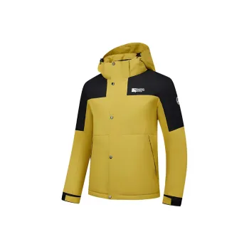 QIAODAN Trench Coat Men's New Wheat Yellow/Black
