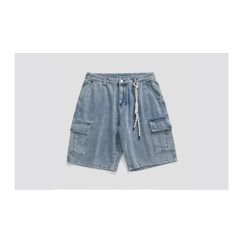 NONEVENT Denim Shorts Unisex Blue-0