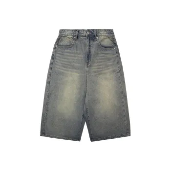 Crying Center Denim Shorts Unisex