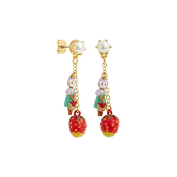 LES NEREIDES Gold Plated Earrings Women's Red