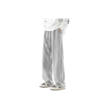 AMBER LIGHT Casual Pants Unisex Light Gray