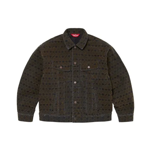 Supreme Flocked Denim Trucker Jacket