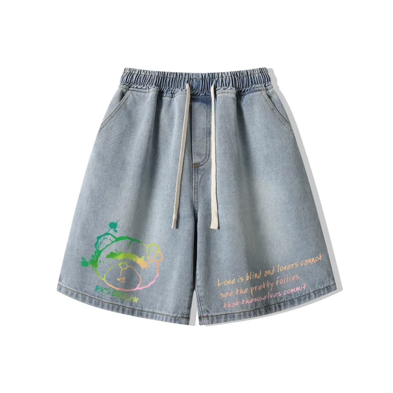 B.X Denim Shorts Unisex-4