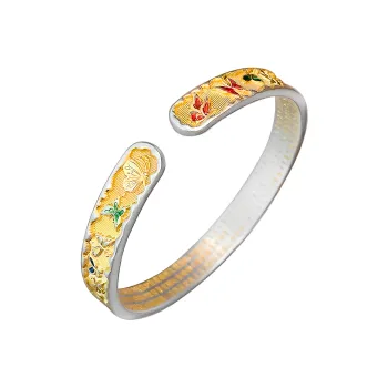 VXSAX 999 Fine Silver Bangles Women's Silver