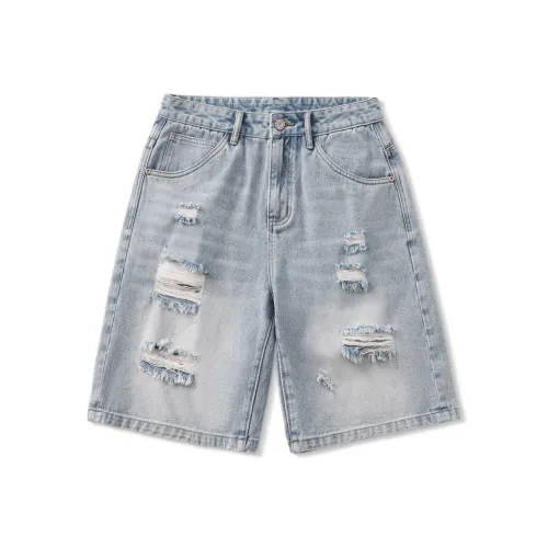 Tonlion Denim Shorts Men's Light Blue