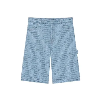 Givenchy 4G Denim Carpenter Bermuda Shorts