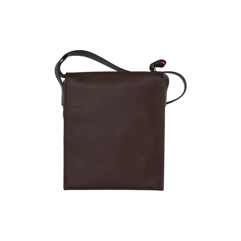 BALLY Leather One Shoulder Crossbody Messenger Bag Men's Coffee-3